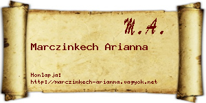 Marczinkech Arianna névjegykártya